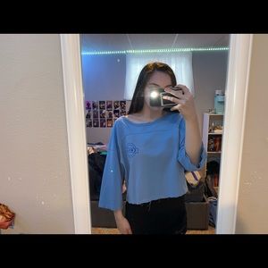 Light blue Tilly’s Crop top